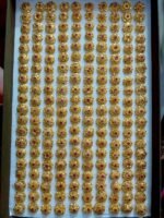 Gold Plated Studs with Real Stones Each Pair