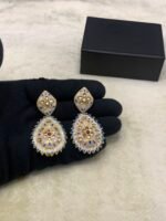 Summer Collection Meenakari Real Stones Traditional Design Jhumkay - Image 11