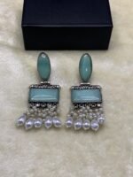 Oxidized Real Stone Earrings - Image 7