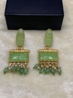 Oxidized Real Stone Earrings - Image 2