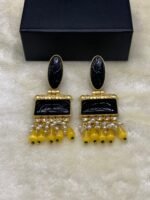 Oxidized Real Stone Earrings
