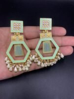 New Meena Kari Real Stone Earrings