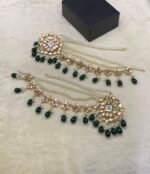 Gold Plated Kundan Earrings - Image 2