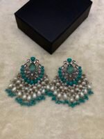 New Oxidized Real Stone Earrings