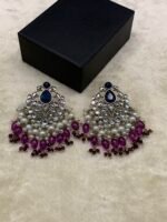 New Oxidized Real Stone Earrings - Image 9