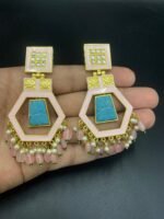 New Meena Kari Real Stone Earrings - Image 3