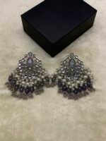 New Oxidized Real Stone Earrings - Image 2