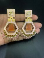 New Meena Kari Real Stone Earrings - Image 5