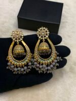 Meena Kari Real Stone Earrings - Image 5