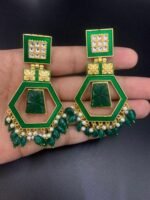 New Meena Kari Real Stone Earrings - Image 6