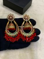 Meena Kari Real Stone Earrings - Image 3