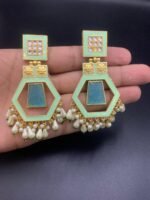 New Meena Kari Real Stone Earrings - Image 9