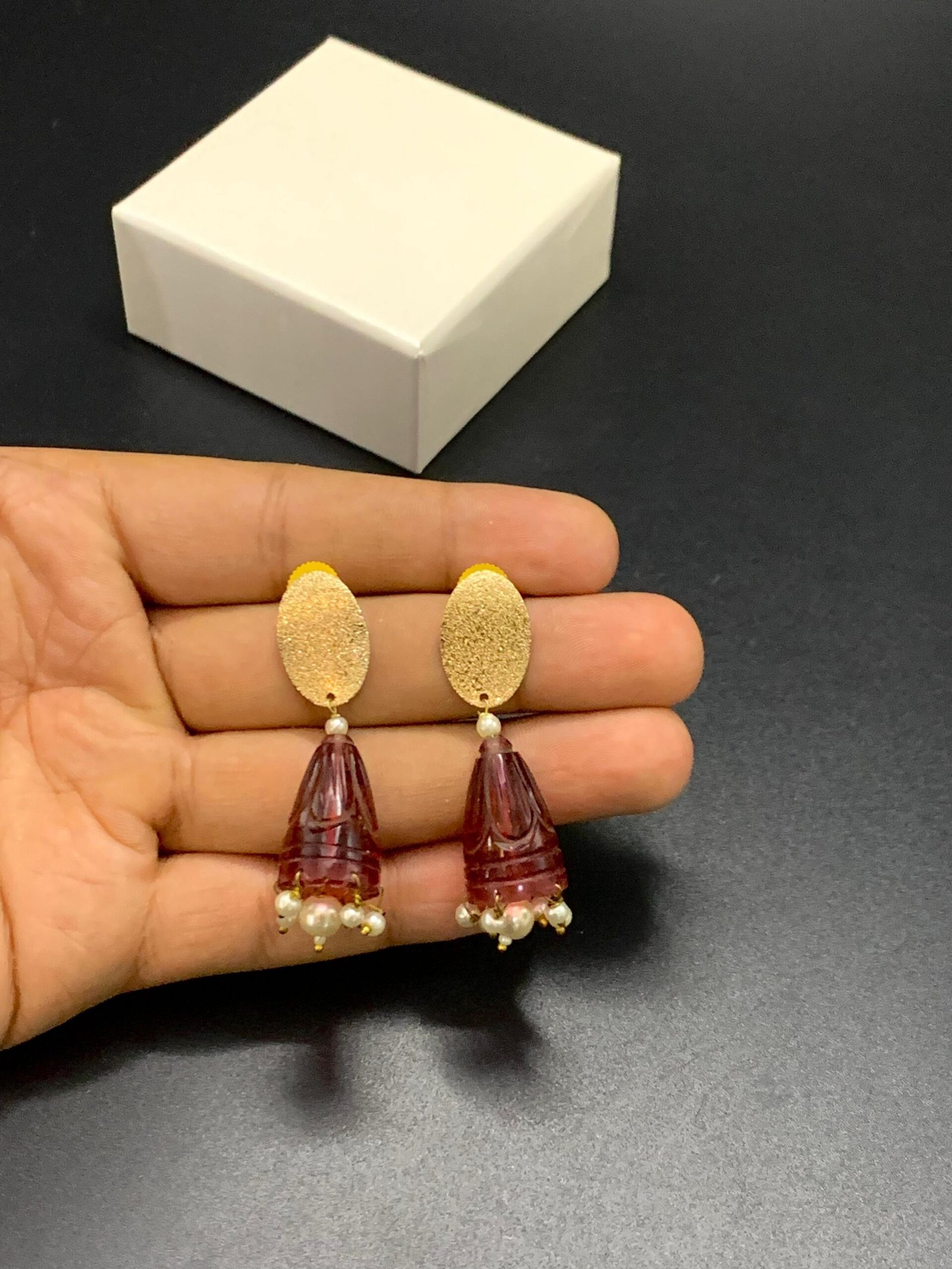 Fine Quality Real Stone Earrings