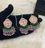 Summer Collection Real Meenakari Bindia Earrings - Image 3
