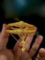 Gold Plated Karay Real Stones