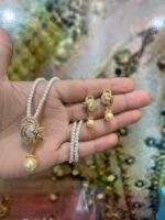 American Diamond Real Stone Locket Set - Image 2