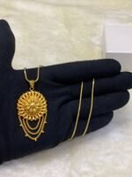 Gold-Plated Triple Chain Locket