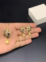 American Diamond Real Stone Locket Set - Image 3