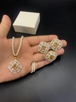 Fine Quality Real Stone Locket Set - Image 9