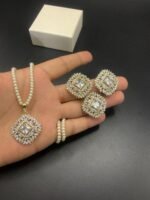 Fine Quality Real Stone Locket Set