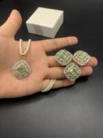 Fine Quality Real Stone Locket Set - Image 7
