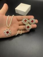 Fine Quality Real Stone Locket Set - Image 6