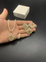 Fine Quality Real Stone Locket Set - Image 5
