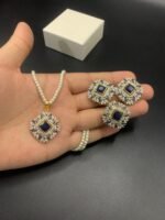 Fine Quality Real Stone Locket Set - Image 4