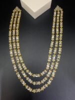 Gold Plated Kundan Triple Layer Mala - Image 3