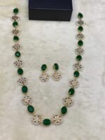 Gold Plated Furshi Kundan Real Stone Mala Set - Image 5