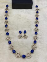 Gold Plated Furshi Kundan Real Stone Mala Set