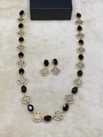 Gold Plated Furshi Kundan Real Stone Mala Set - Image 6