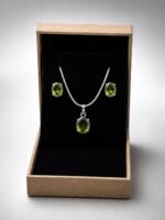 American Diamond Real Stones Locket Set - Image 4