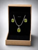 American Diamond Real Stones Locket Set - Image 6