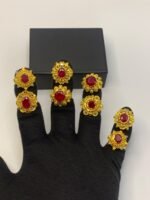 Gold Plated Real Stones Ring