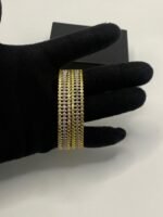 American Diamond Real Stones Two-Tone Bangles
