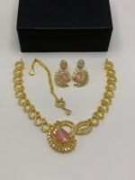 Luxury Edition American Diamond Set with Real Stones - Image 7