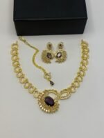 Luxury Edition American Diamond Set with Real Stones