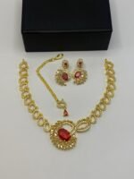 Luxury Edition American Diamond Set with Real Stones - Image 5