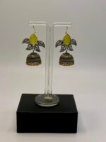 Summer Collection Oxidized Jhumka with Real Stones