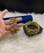 Fine Quality Openable Kara with Real Stones - Image 7