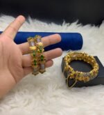 Fine Quality Openable Kara with Real Stones - Image 8