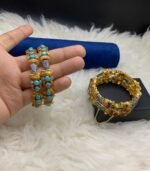 Fine Quality Openable Kara with Real Stones