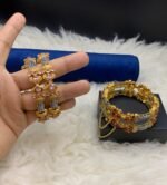 Fine Quality Openable Kara with Real Stones - Image 4