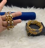 Fine Quality Openable Kara with Real Stones - Image 6