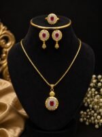 Gold-Plated Combo Set with Real Stones