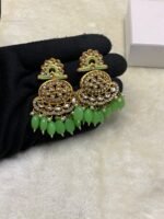 Summer Collection Uncut Kundan Earrings with Real Stones
