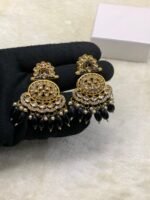 Summer Collection Uncut Kundan Earrings with Real Stones - Image 8