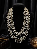 Gold Plated Double Layer Kundan Mala