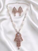 American Diamond Real Stones Mala Set